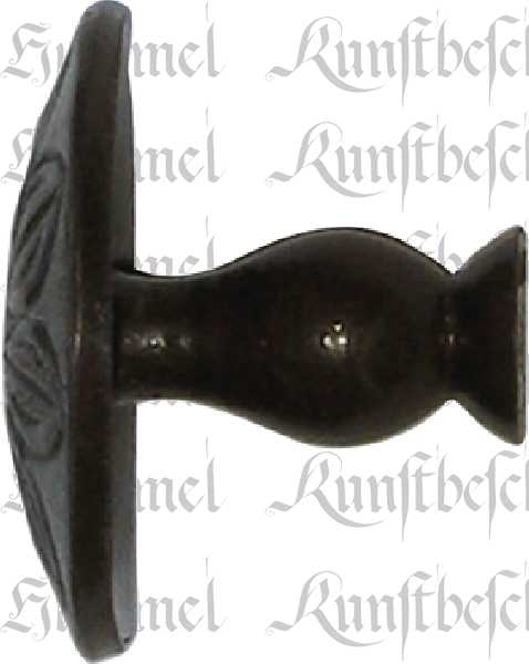 Knopf historisch, Möbelknöpfe rustikal Eisen gerostet und gewachst, Ø 45mm, antike alte Möbelknöpfe Bild 2